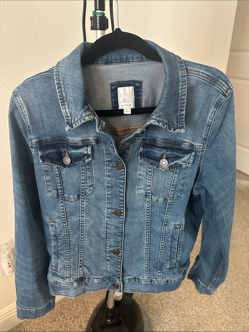 LC Lauren Conrad Light Blue Denim Jean Jacket